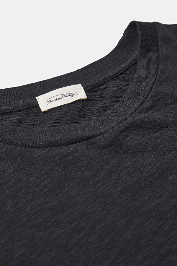 Oversize Siyah Bisiklet Yaka T-Shirt 6