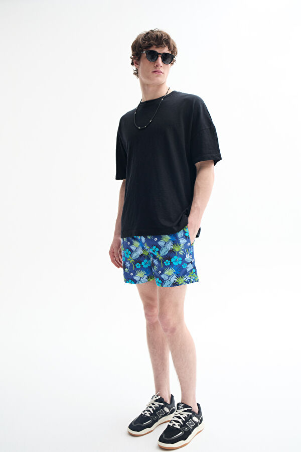 Oversize Siyah Bisiklet Yaka T-Shirt 2