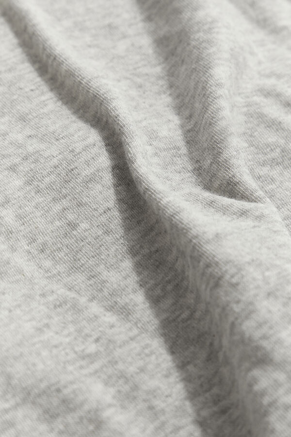 Oversize Gri Bisiklet Yaka T-Shirt 4