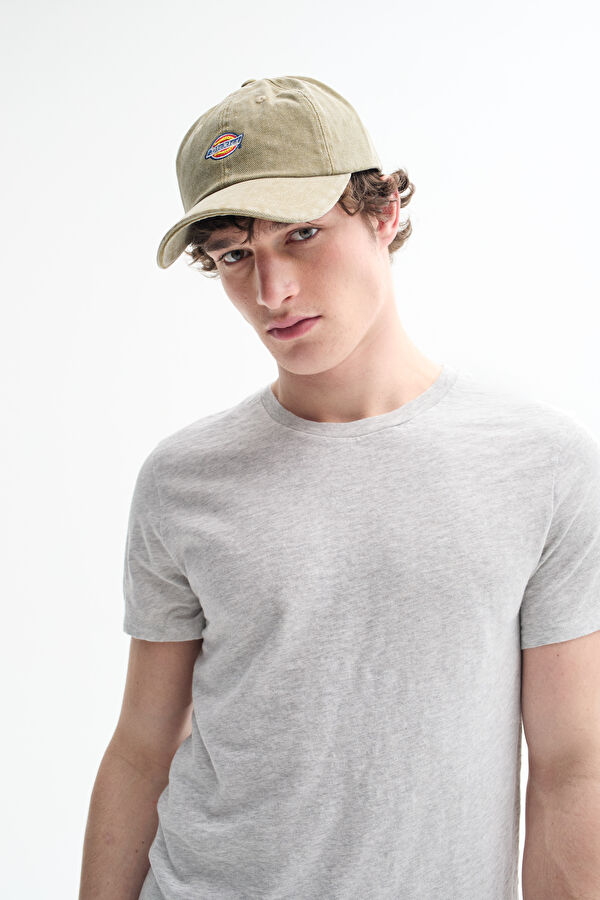 Gri Bisiklet Yaka T-Shirt
