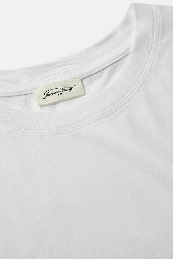 Beyaz Bisiklet Yaka T-Shirt 6