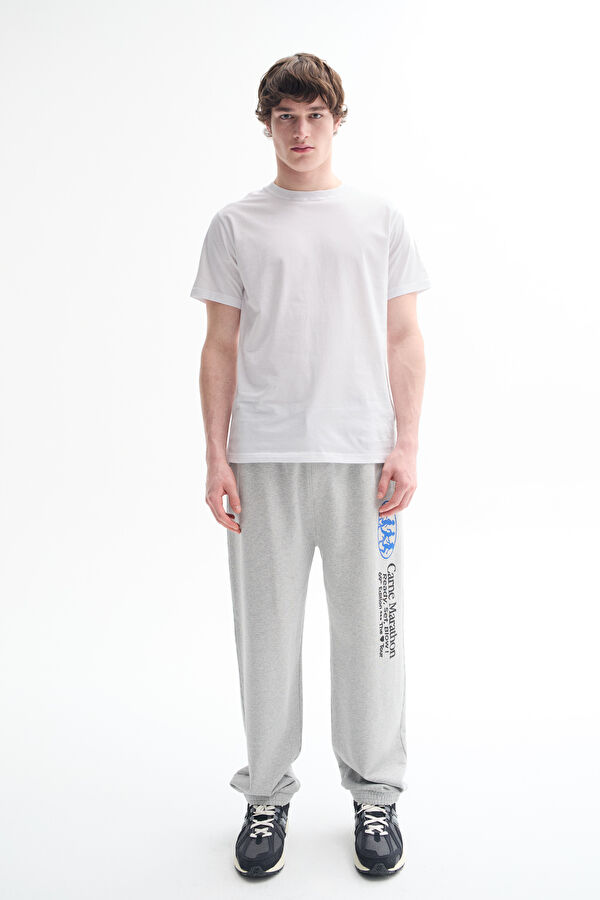 Beyaz Bisiklet Yaka T-Shirt 3