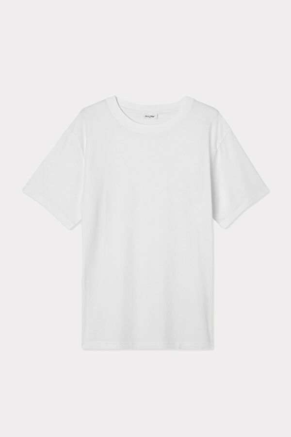 Beyaz Bisiklet Yaka T-Shirt 4