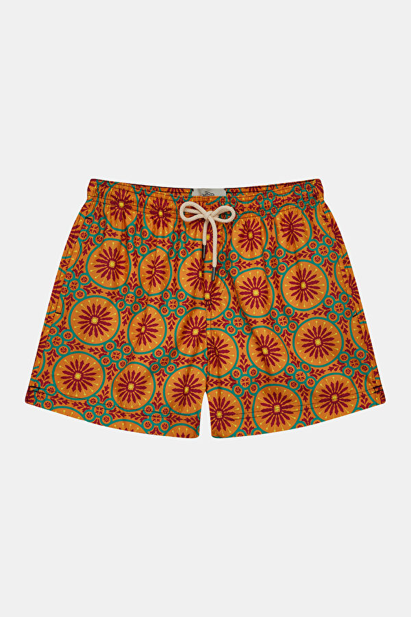 Orange Design Filled Swimsuit 4