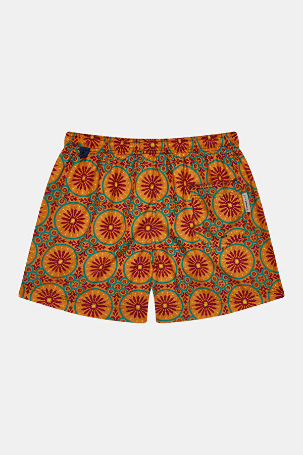 Orange Design Filled Swimsuit 5