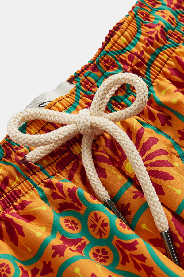Orange Design Filled Swimsuit 6