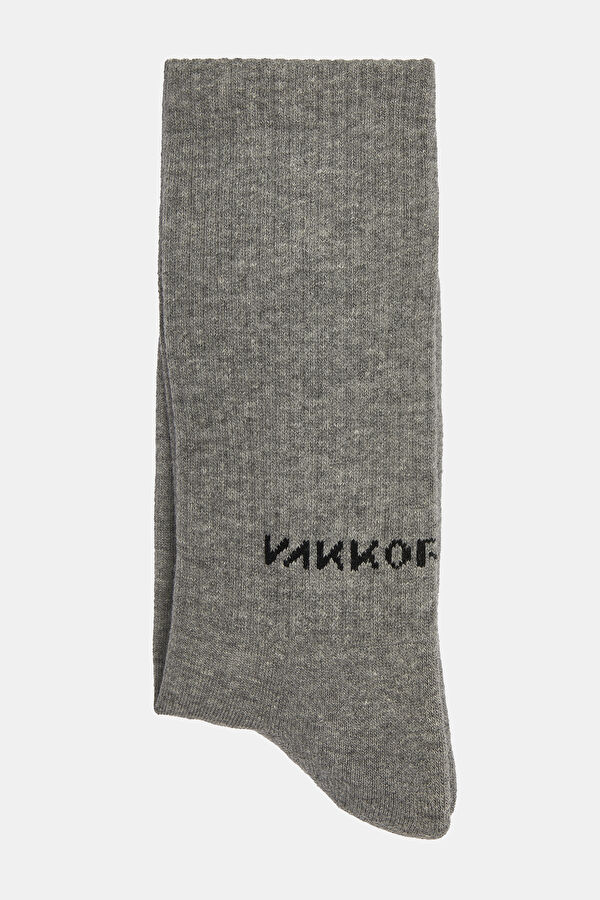 Gray Melange Jacquard Sock 3