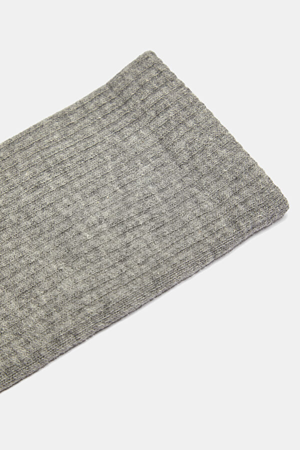 Gray Melange Jacquard Sock 5