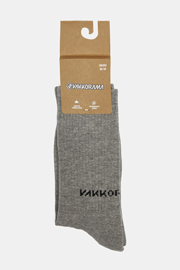 Gray Melange Jacquard Sock 6