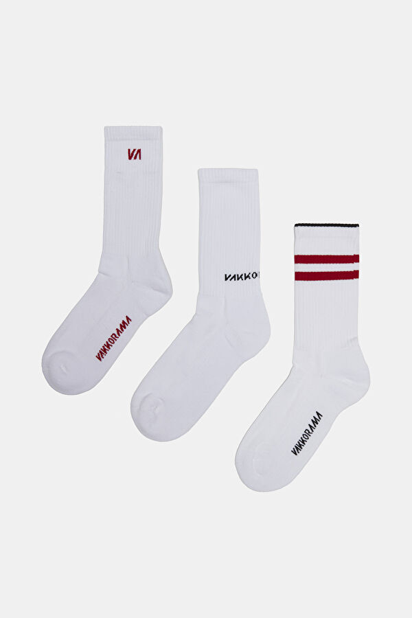 White Jacquard Sock