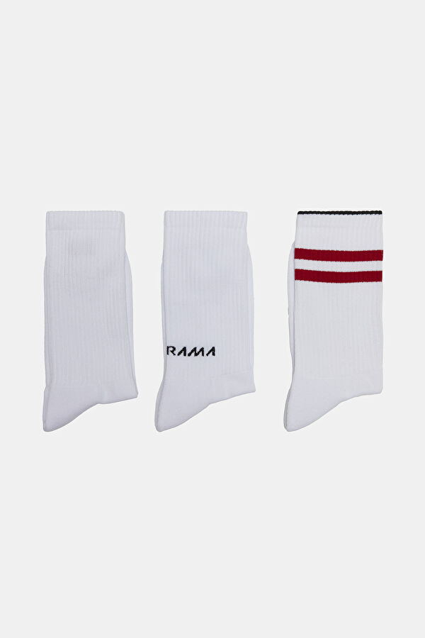 White Jacquard Sock 3