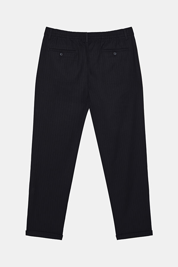 Navy Blue Straight Leg Men's Trousers 2