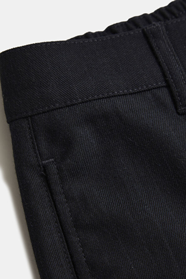 Navy Blue Straight Leg Men's Trousers 4