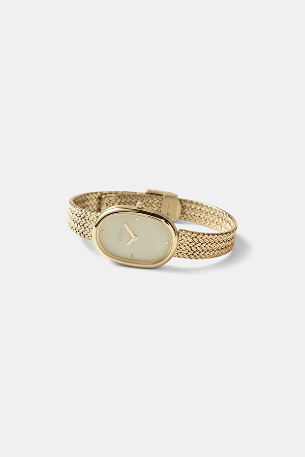 Womens Jane Tethered Gold and Mesh Saat 23 mm 2
