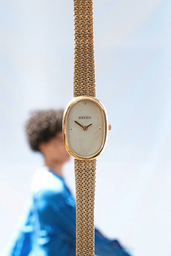 Womens Jane Tethered Gold and Mesh Saat 23 mm 5