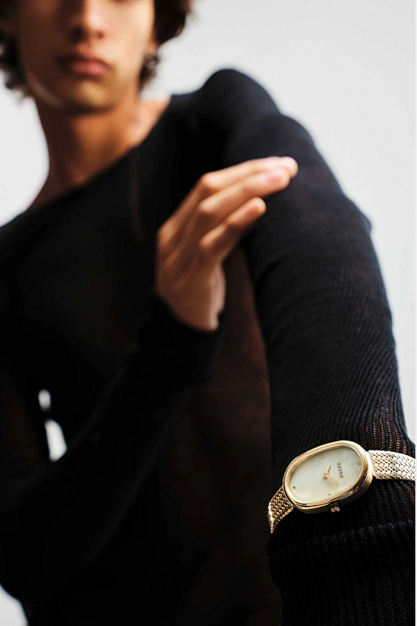 Womens Jane Tethered Gold and Mesh Saat 23 mm 7