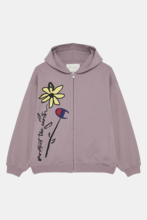 Gül Kurusu Kapuşonlu Sweatshirt