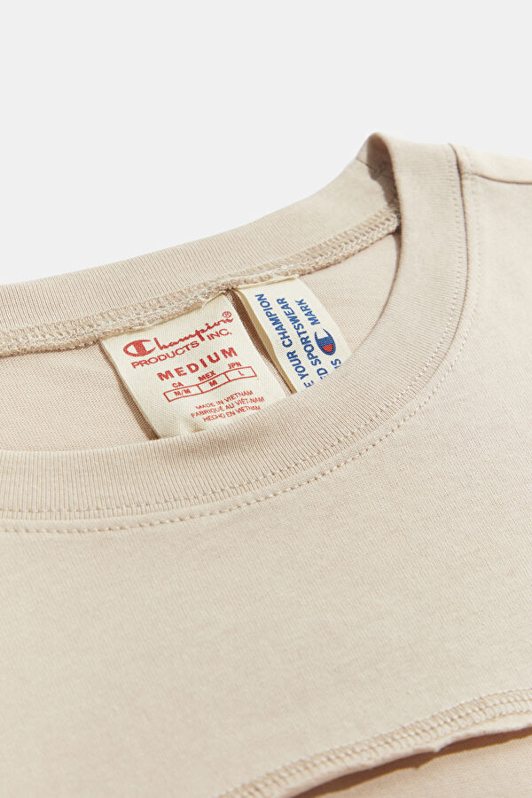 Relax Kalıp Krem O Yaka T-Shirt 3
