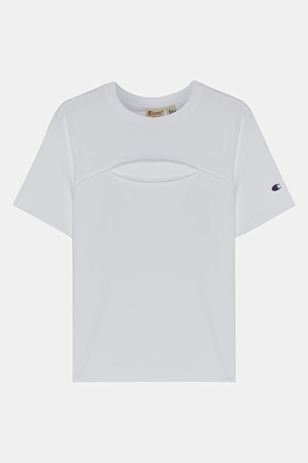 Relax Kalıp Beyaz O Yaka T-Shirt