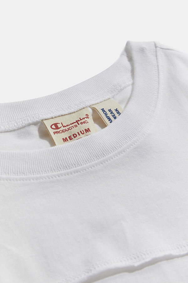 Relax Kalıp Beyaz O Yaka T-Shirt 3