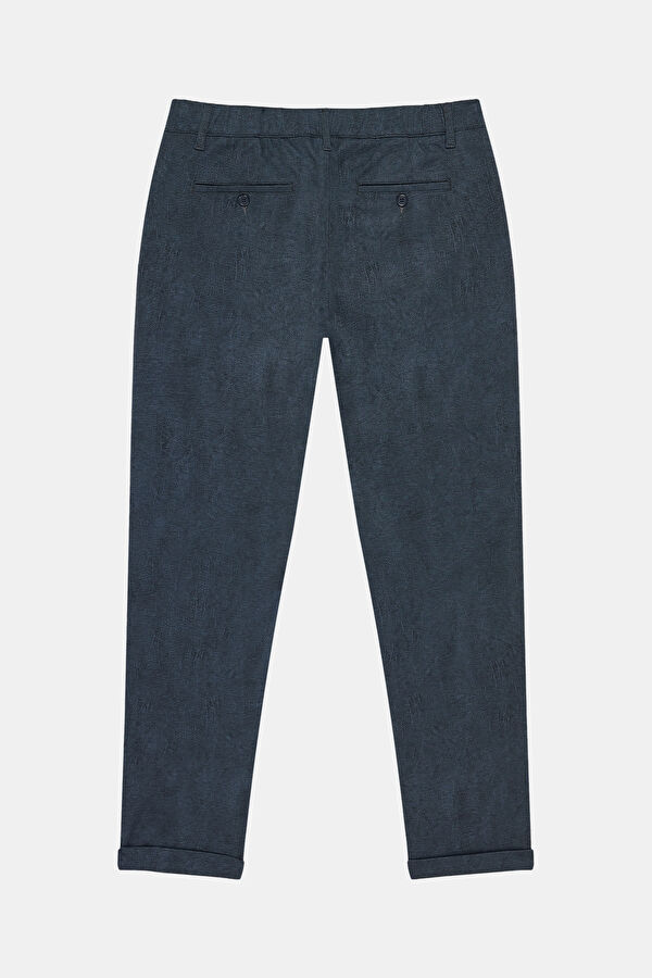 Navy Blue Straight Leg Men's Trousers 2