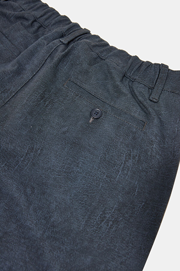 Navy Blue Straight Leg Men's Trousers 3