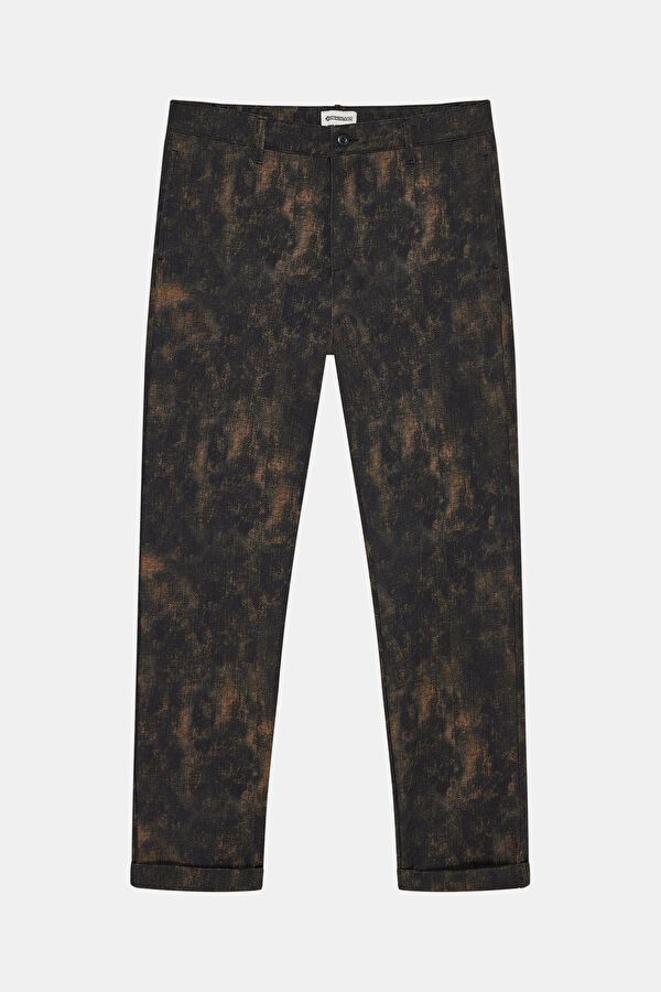 Orange Straight Cut Trousers