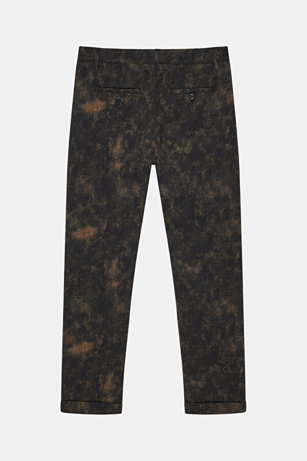 Orange Straight Cut Trousers 2