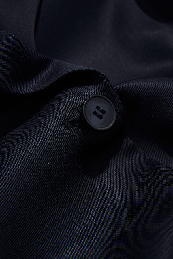 Navy Blue Buttoned Women's Jacket 6