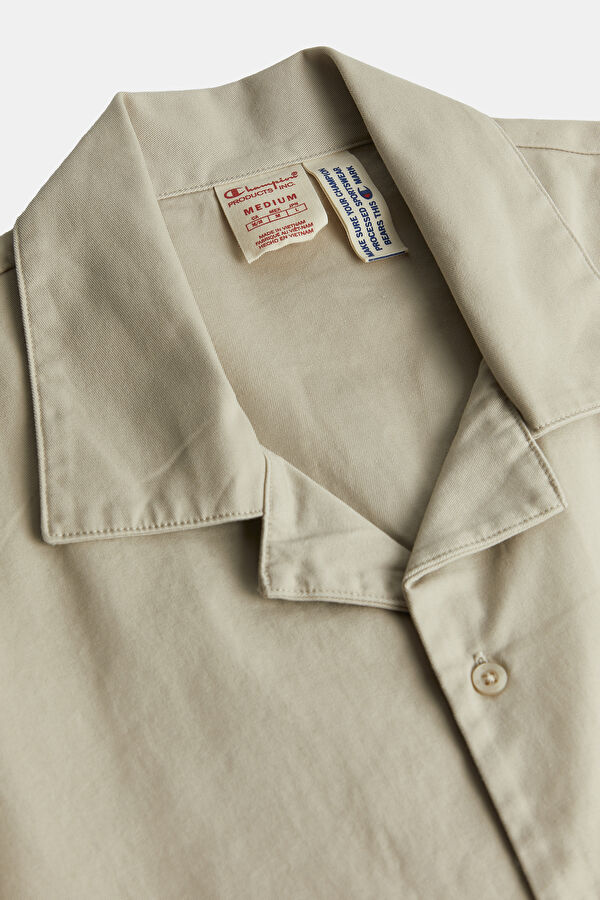 Relax Pattern Beige Embroidered Retro Shirt 3