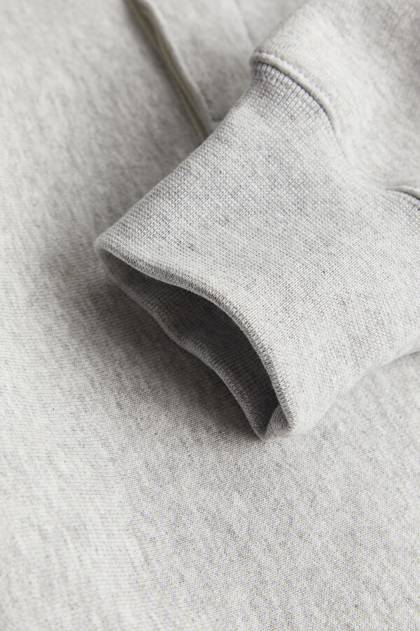 Açık Gri Relax Kalıp Polo Yaka Sweatshirt 6