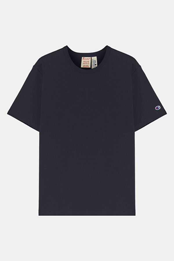 Lacivert Bisiklet Yaka T-Shirt