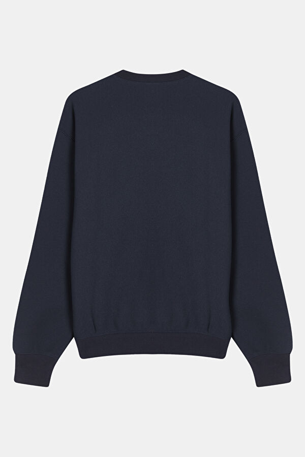 Lacivert Bisiklet Yaka Sweatshirt 4
