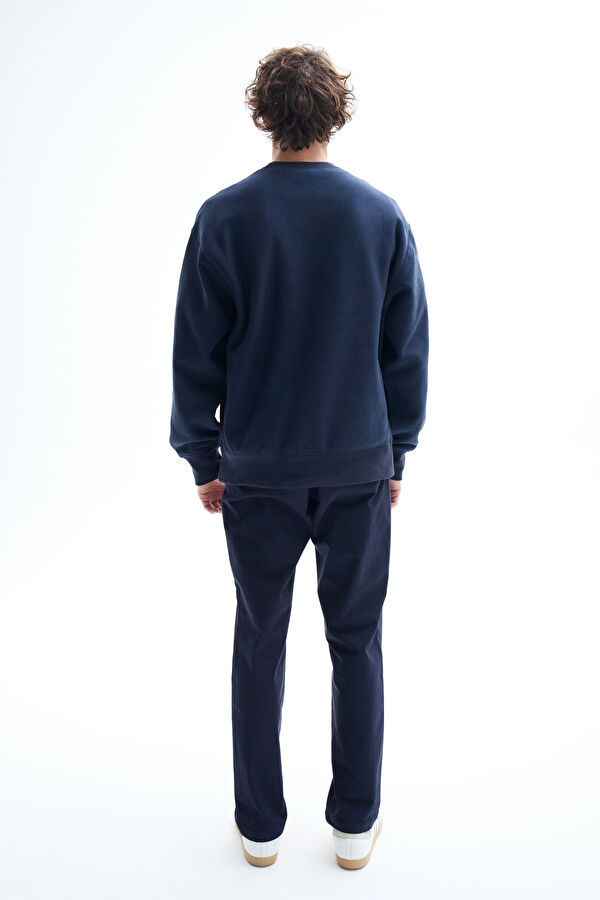 Lacivert Bisiklet Yaka Sweatshirt 2