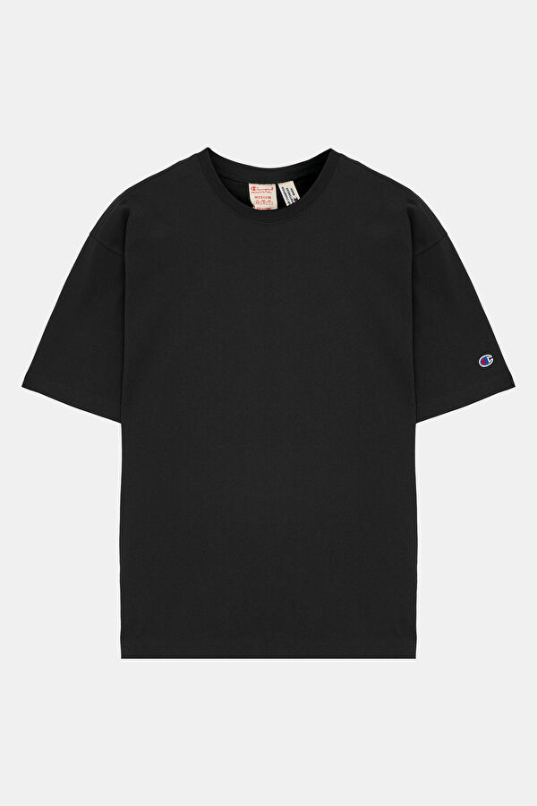 Oversize Siyah Bisiklet Yaka T-Shirt