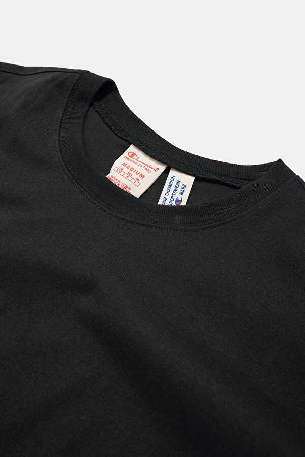 Oversize Siyah Bisiklet Yaka T-Shirt 3