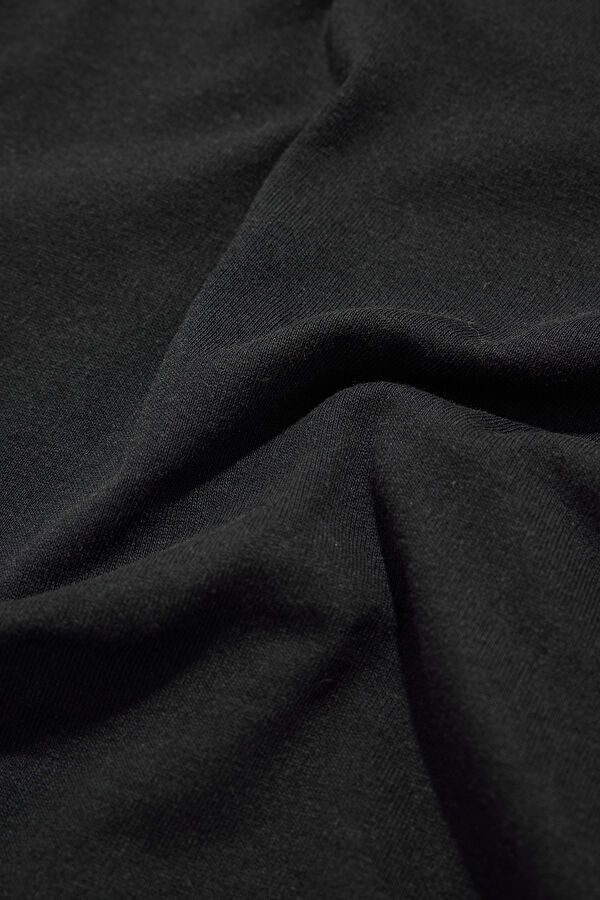 Oversize Siyah Bisiklet Yaka T-Shirt 4
