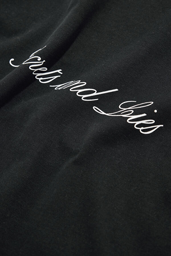 Relax Mold Black Crew Neck Printed T-Shirt 5