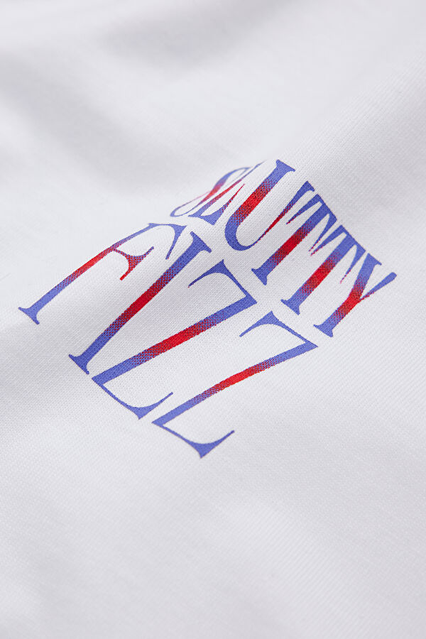 Relax Fit White Bicycle Collar Printed Tshirt 4