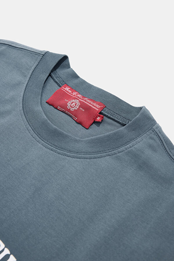 Relax Mold Petrol Crew Neck Printed T-Shirt 3