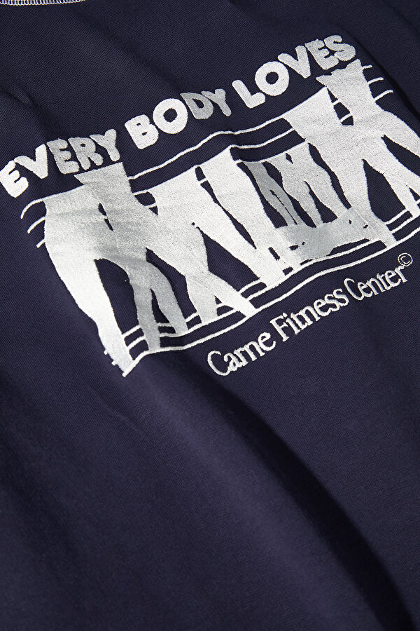 Navy Blue Crew Neck Men's Sweatshirt 3