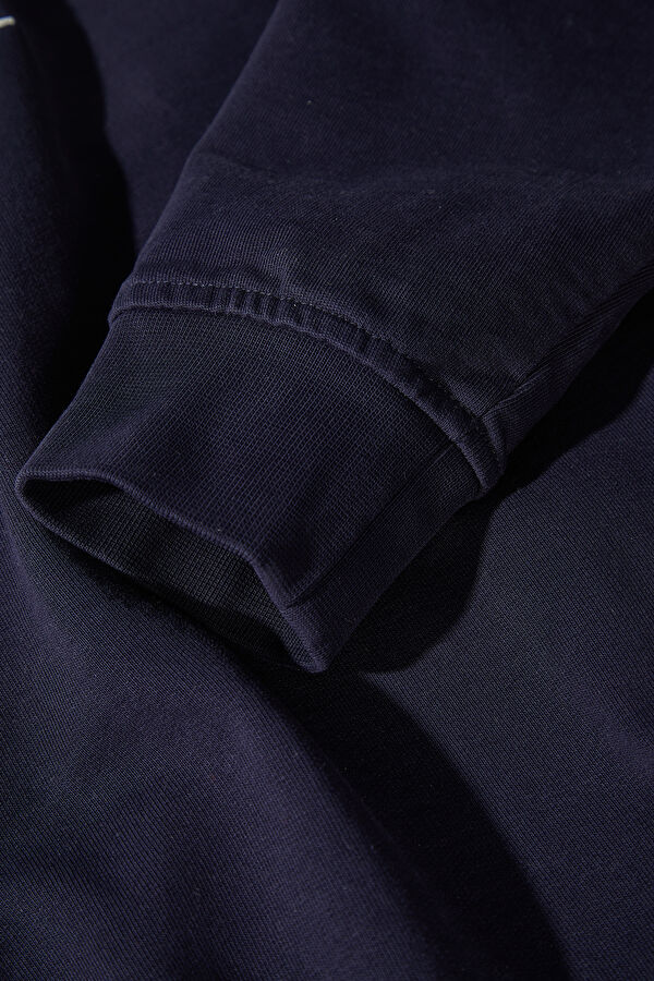 Navy Blue Crew Neck Men's Sweatshirt 4