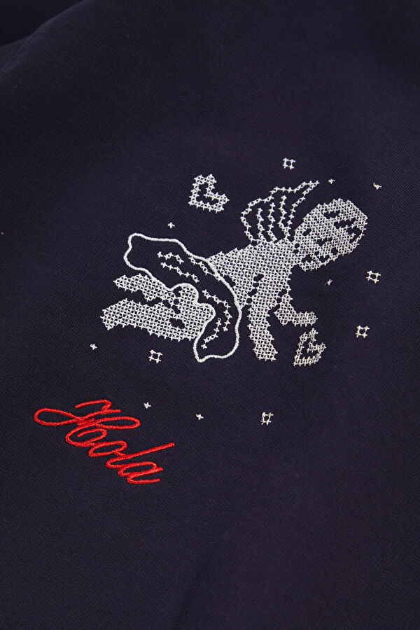 Lacivert Kapüşonlu Erkek Sweatshirt 6