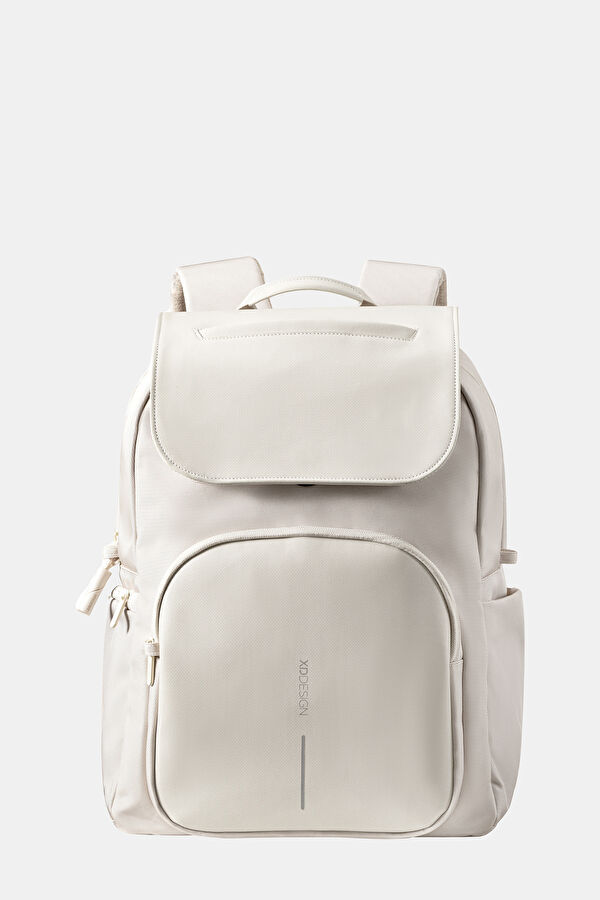 Bobby Soft Daypack Hırsızlık Önleyici Beyaz Sırt Çantası