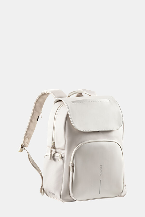 Bobby Soft Daypack Hırsızlık Önleyici Beyaz Sırt Çantası 2