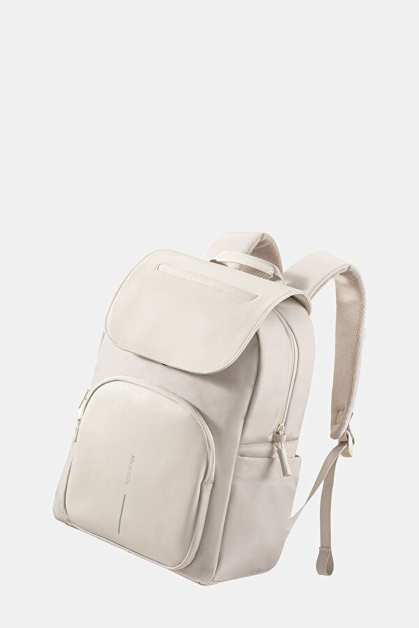 Bobby Soft Daypack Hırsızlık Önleyici Beyaz Sırt Çantası 3