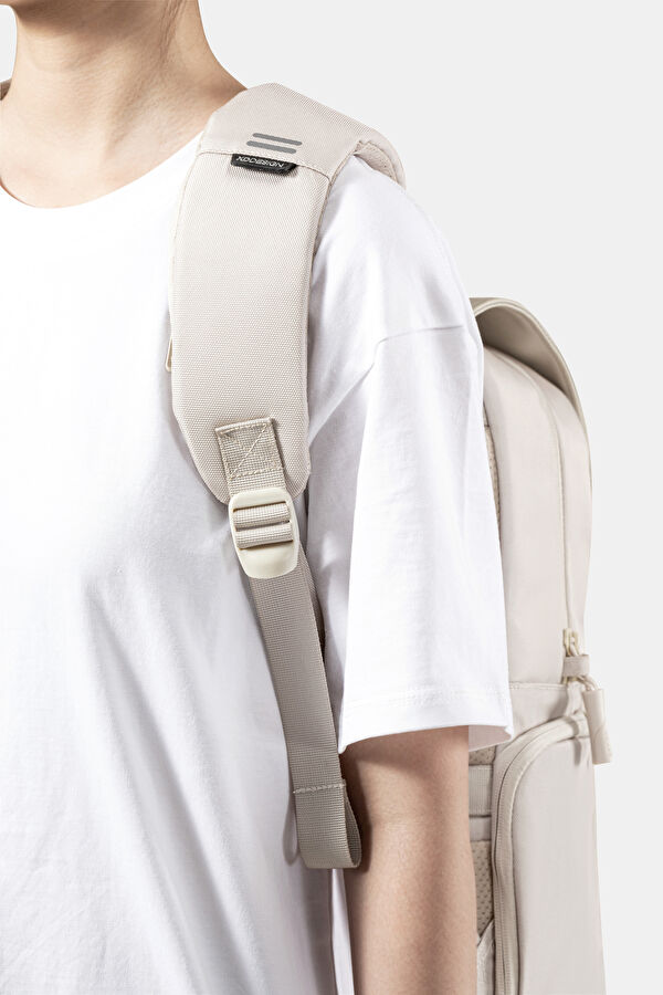 Bobby Soft Daypack Hırsızlık Önleyici Beyaz Sırt Çantası 7