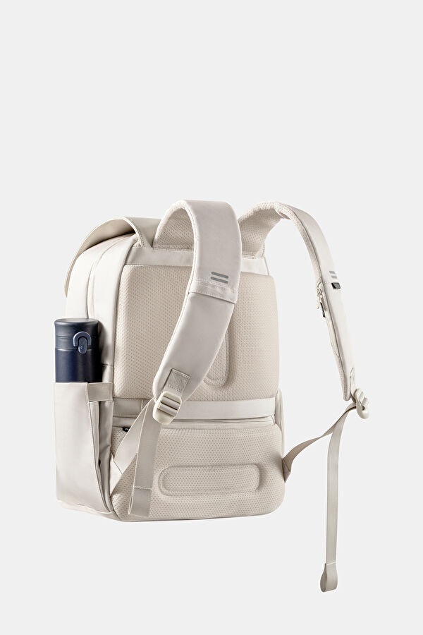 Bobby Soft Daypack Hırsızlık Önleyici Beyaz Sırt Çantası 11