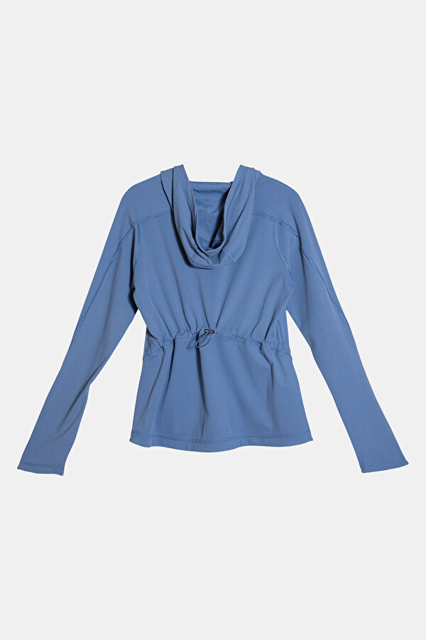 Mavi Kapuşonlu Sweatshirt 2