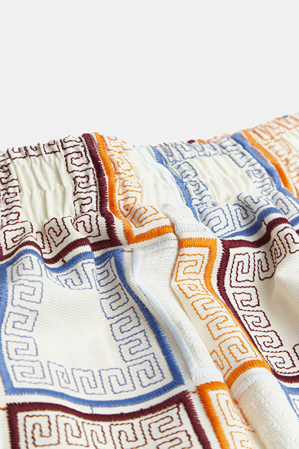 Multicolor Design Filled Shorts 3
